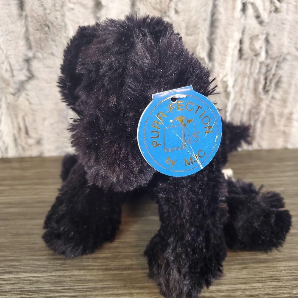 Purr-fection‎ By MJC BABY TUCKER Black Puppy Dog LUXE SOFT Floppy Tags